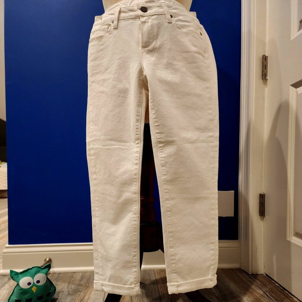 Paige Skyline Crop White Jeans Size 27